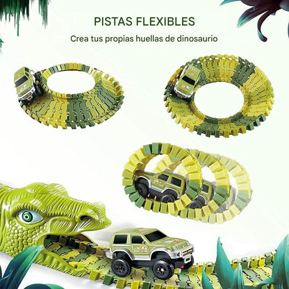 DINO TRACK 240 PCS 🐊 | LA PISTA FLEXIBLE QUE SE TRANSFORMA COMO QUIERAS ✔