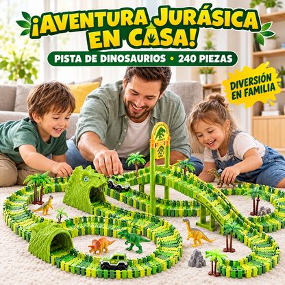 DINO TRACK 240 PCS 🐊 | LA PISTA FLEXIBLE QUE SE TRANSFORMA COMO QUIERAS ✔