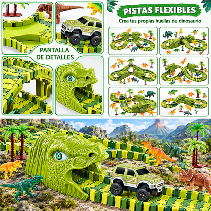 DINO TRACK 240 PCS 🐊 | LA PISTA FLEXIBLE QUE SE TRANSFORMA COMO QUIERAS ✔